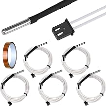 Thermistor 3D Printer NTC 100K Temp Sensor for E3D V6 Hotend, 5 PCS Heater Cartridge Temperature Thermistor (1m/39.4inch)