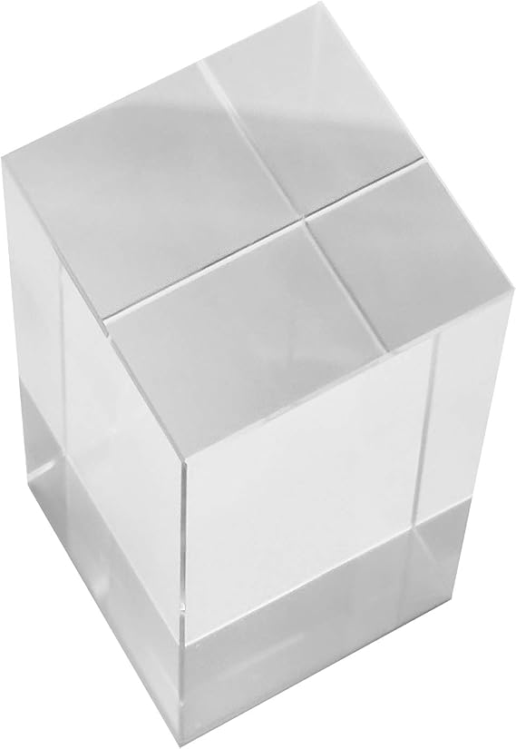 B&NN Clear Polished Acrylic Cube Display Case,Solid Acrylic Display Block,Jewelry Ring Acrylic Holder Display,Collection Showcase (2" x 2" x 2")