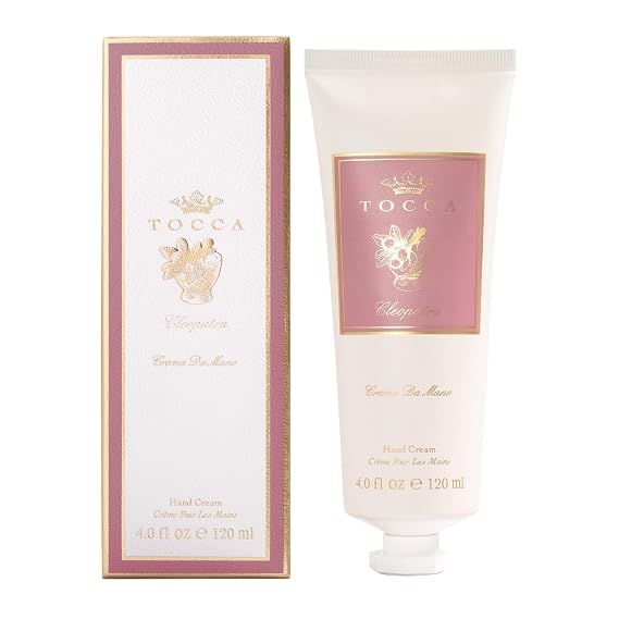 Tocca Crema de Mano, Cleopatra Hand Cream, 4 oz | Grapefruit, Jasmine, Vanilla Musk - Moisturizing, Quick Absorbing