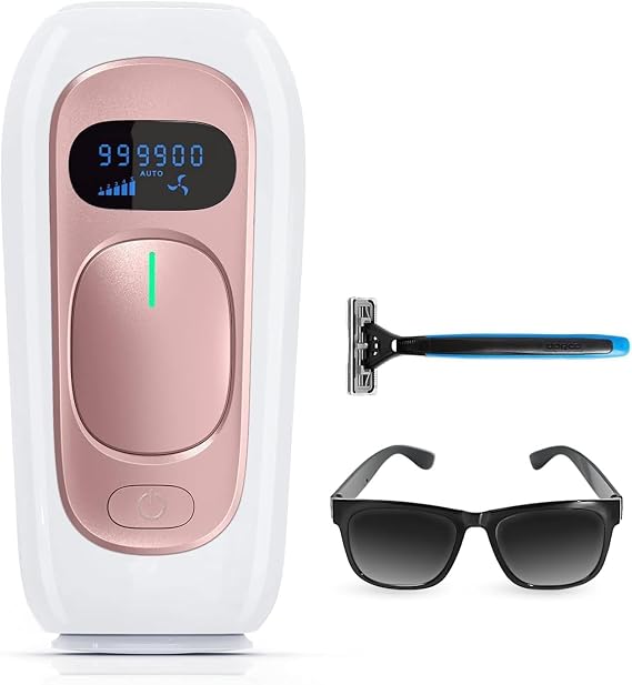 Laser Hair Removal for Women and Men Permanent IPL Hair Removal Device Upgraded to 999,900 Flashes Painless for Facial Legs Arms Bikini Whole Body Use