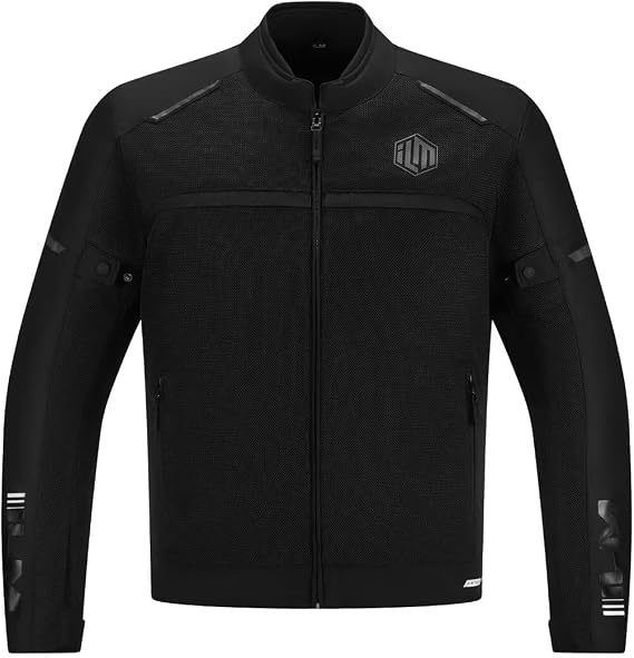 ILM Motorcycle Riding Jacket with Mesh CE Armor and Detachable Thermal Liner Dual Sport All Season for Men Model JAM1