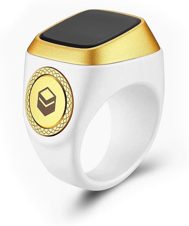 İhvan Online Adhan Reciting Digital Ring Rosary Dhikrmatik - White White