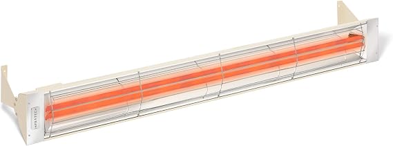 Infratech WD-6028 AL Stainless Steel 61.25 Dual Element Fixture Electric Patio Heater 6000 Watt, 208 Volt, Almond Finish