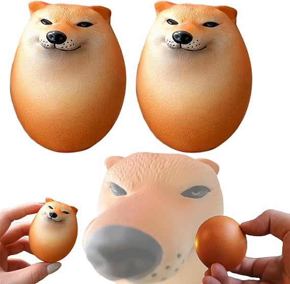 Shibako Shibako Dog Squishies Egg Toys ! Shibako Egg Shiba Inu Egg Slow Rising Squishies for Adults - Dog Egg Toy Stress Relief - Interesting Shiba Inu Dog Eggs Decompression Toy (2 Pcs)