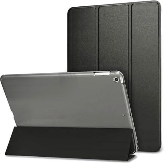 Coverzone iPad Pro 11 ile uyumlu 11 inç Kılıf A2068&A2230/A2228 için Saydam Arka Kapak Flip Smart Cover Katlanabilir Standlı Darbe Emici Koruyucu Tablet Kılıfı Akıllı Uyku Özellikli Siyah