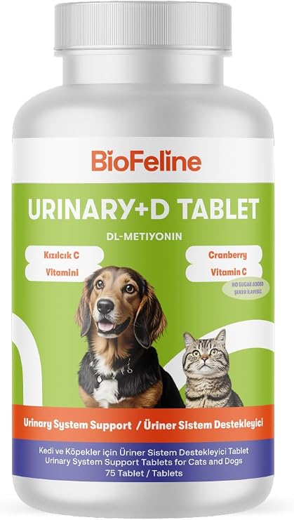 Urinary+D Tablet (Kedi Ve Köpekler İçin İdrar Yolu Düzenleyen Bağışıklık Sistemi Güçlendirici Tablet)