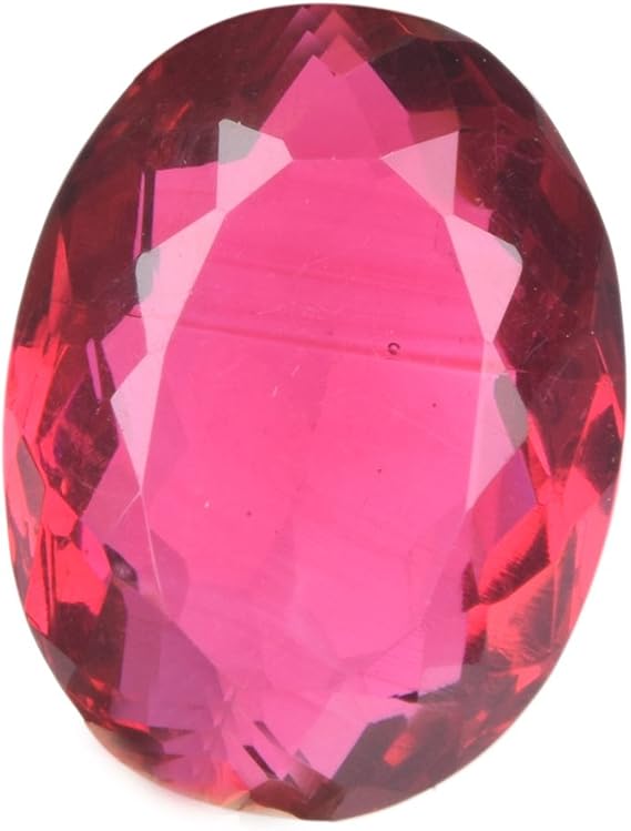 Real-gems ピンクトルマリン 49.50カラット ブラジリアントルマリン ファセットオーバルカット ピンクトルマリン ルースジェムストーン, 石, 人工トルマリン