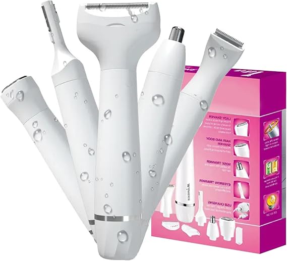 Pluxy Epil Pro 3.0 Women Face Epilator, Pluxy Hair Removal for Face,5-in-1 Painless Body Shaver and Facial Epilator, Rechargeable Bikini Trimmer Female Shaver for Facial, Legs, Underarm, Nose