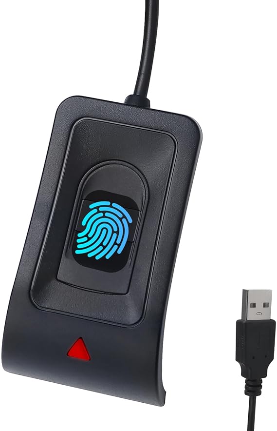USB Fingerprint Reader for Windows | Windows Hello & 10/11, Auto Driver Install, 5ft Cable, Password-Free Login