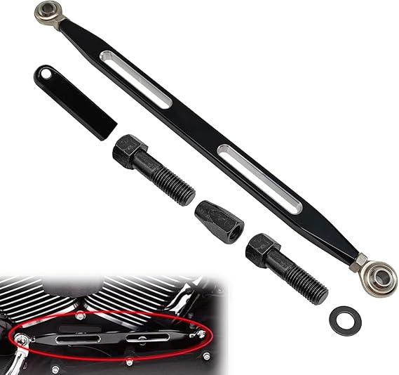stymart Shift Linkage Gear Shifter Compatible with Harley Softail Dyna Street Glide Touring Road King 1980-2024(Black)