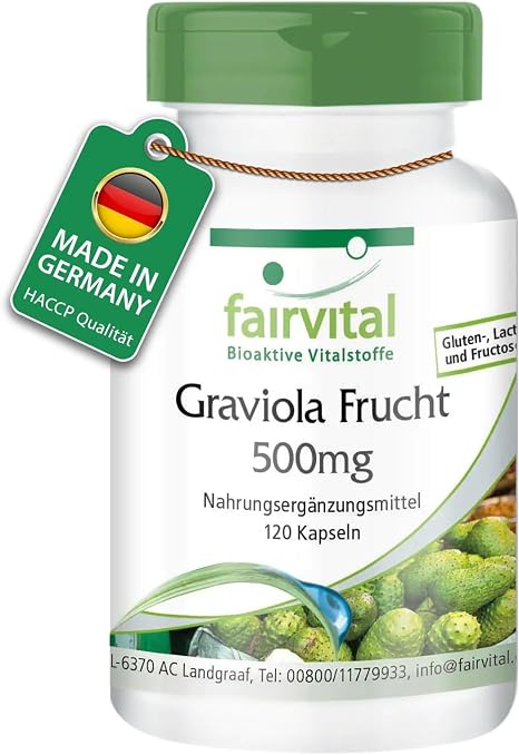 Graviola Fruit 500mg vegan without magnesium stearate 120 capsules