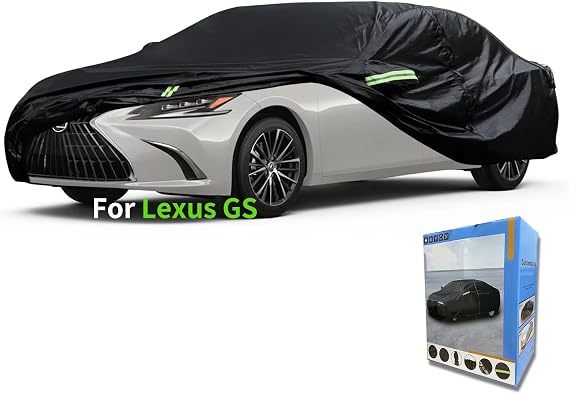 Custom-Fit for Lexus Car Cover, Automobiles All Weather Waterproof, Car Cover All Weather Snowproof UV Protection Windproof Outdoor Full car Cover (for Lexus GS)