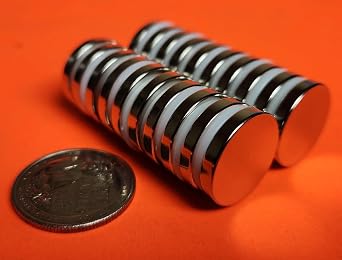 Pack of Neodymium Disc Magnets 3/4" x 1/8" Rare Earth Permanent Magnet 30 Discs for Mounting, Crafting, DIY, and Industrial Use