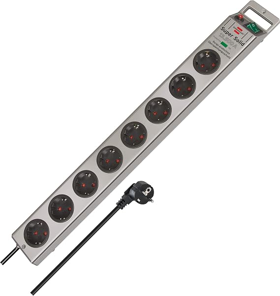 Brennenstuhl Super-Solid surge protection 13,500 A 8Li Socket Silver