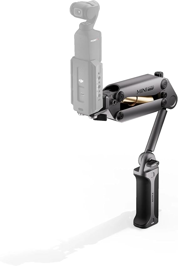 Tilta Hydra Alien Mini Handheld Kit - Titanium Gray | Compatible with DJI Pocket 3/4, and Other Action cams/Smartphones | Hydraulic Damping | Adjustable Arm