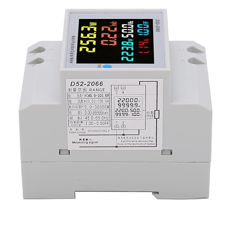 Smart Single Phase Energy Meter with Colorful LCD Display for Clear Electricity Monitoring - for Industry, Power Plants - ABS Material