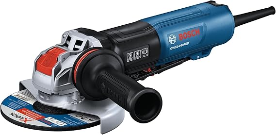 BOSCH GWX14-60PBD 6 In. X-LOCKTM Angle Grinder - 13-Amp Motor, 9,700 rpm, Lightweight Design, Paddle Switch, Brake System, Anti-Vibration Handle, KickBack Control, Overload Protection