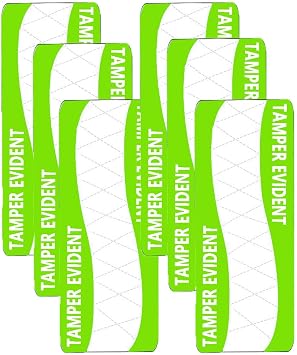 Tamper-Evident Direct Thermal Label, 2.2" x 6" Tamper-Evident Food Sealed for Freshness and Safety Labels,Package Sealed for Drink,Gift Packing(Pack-300)(Green)