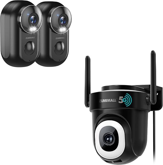 ZUMIMALL Security Cameras Outdoor & 5G Plug-in Outdoor Cameras for Home Security Outdoor