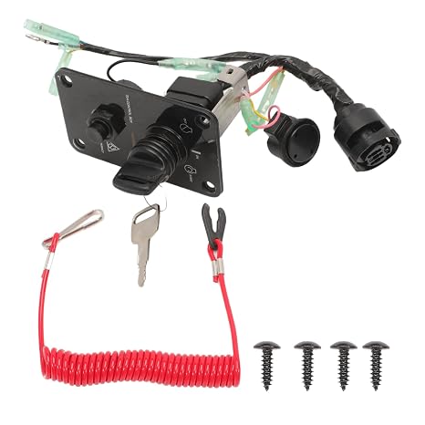 704-82570-08-00 12V Single Engine Key Switch Panel Assembly Fit Yacht