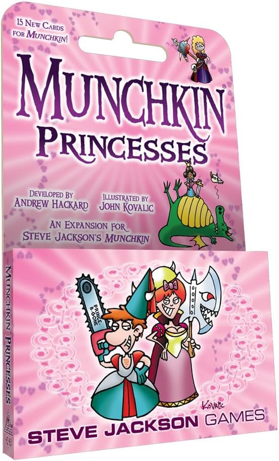 Munchkin Princesses Card Game Mini-Expansion, Adult, Kids | & Family Game, Fantasy Adventure Roleplaying, Ages 10+, 3-6 Players, Avg Play Time 120 Min, From Steve Jackson Games