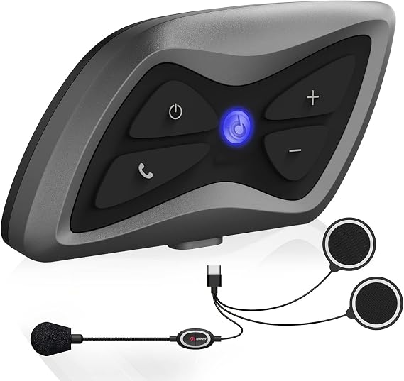 Motorcycle Bluetooth Headset Handsfree Radio Intercom System for Riders Bikers Cycling Snowmobile Motorcycle Motorbike