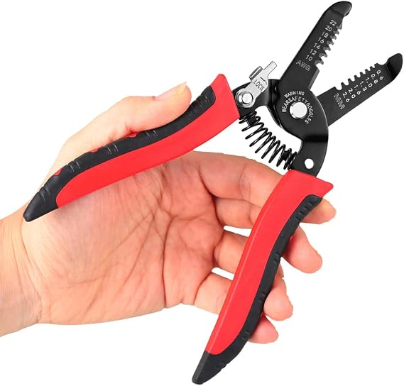 10-22 AWG Wire Stripper Cutter, Multifunctional Multi-Size Wire Stripping Tool, Manganese Steel, Non-Slip Handle Design and Superb Craftsmanship