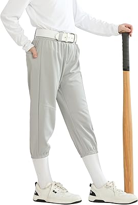 QBK 2T 3T 4T 5T Toddler Girls Softball Pants Boys Baseball Pant tee Ball Pants Fastpitch Pants with Pockets