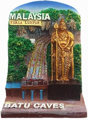 3D Batu Caves Kuala Lumpur Malaysia Fridge Magnet Travel Souvenir Gift Home Kitchen Refrigerator Decoration Magnetic Sticker Magnet Collection