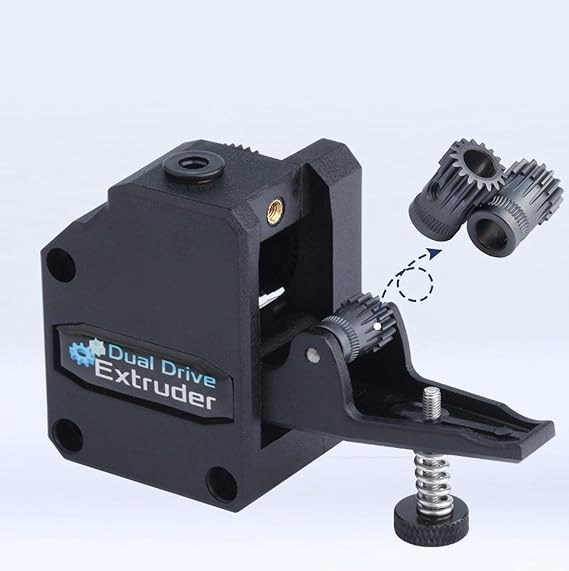 Bowden Dual Drive Geared Extruder V2.1 with RNC Nano Coated Gear, Universal 1.75mm Filament Extruder Upgrade for CR10 and Compatible 3D Printers