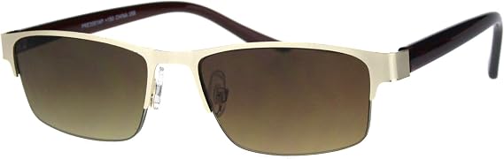 Multi Focus Progressive Reading Sunglasses 3 Powers in 1 Half Rim Rectangle