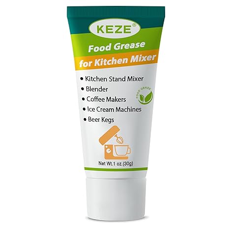 Keze Food Grade Lubricant Grease Espresso Machine Grease Sanitary Lubricant for Mixer, Meat Slicers, Ice Cream and Coffee Machine,Water Filters O Rings Lube Prevent Wear and Rust, 1 oz 1-Pack
