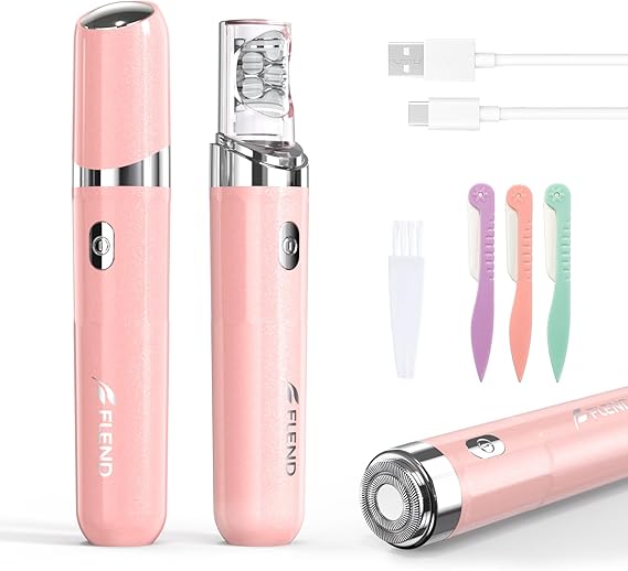 Epilator for Women, 2-in-1 Facial Hair Removal Epilator, Painless Designed Hair Remover with Built-in LED Light for Precision, Smooth Glide Hair Remover for Women Face Lips Chin Peach Fuzz