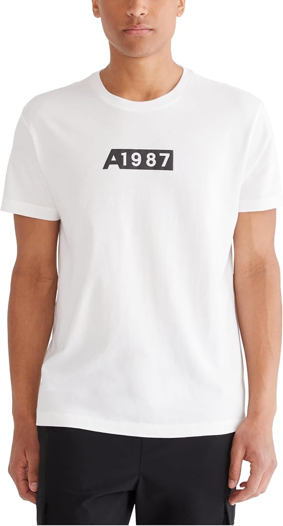 AEROPOSTALE Men's 1987 Box Logo Short Sleeve Tee