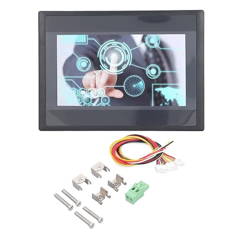 WS7020T 7 Inch PLC Touch Screen HMI TFT LCD Display Panel, ABS Digital Control Panel for Industrial Electronics
