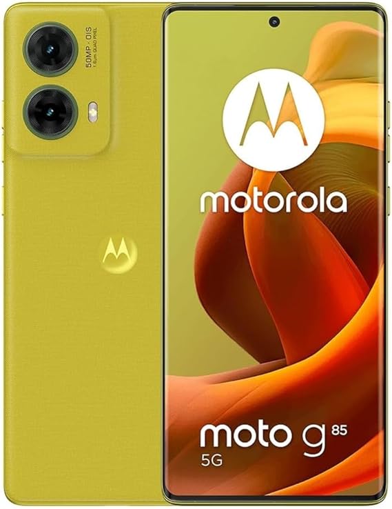 Motorola Moto G85 5G (256GB, 8GB) 6.67" 3D Curved pOLED, Android 14 (International Model Unlocked for T-Mobile Mint Tello & Global ) XT2427-1, Green