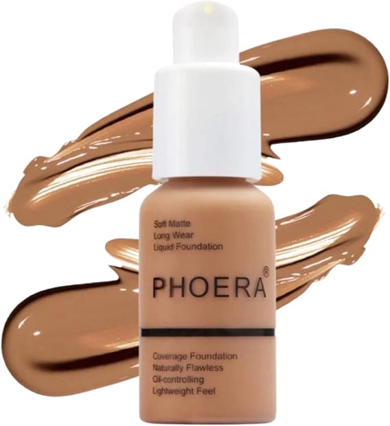 Foundation, Full Coverage Foundation, Soft Matte, Oil Control Foundation Makeup Flawless Smooth Long Lasting 24HR Waterproof and Blendable 30ml (107 - Honey)