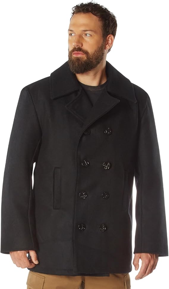 Rothco Classic Wool Peacoat Warm Comfortable Winter Pea Coat Jacket