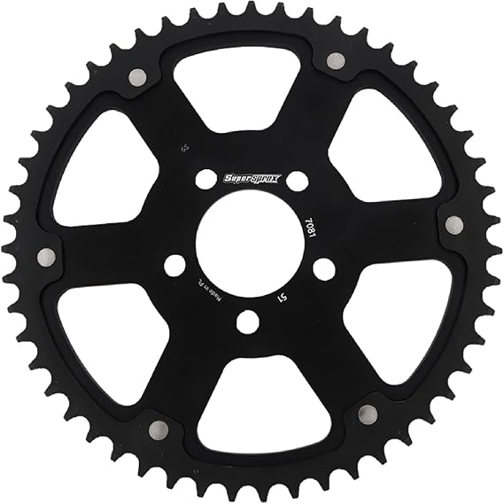 Supersprox Stealth Sprocket Blk for Harley 530 Pitch 2.21 Bore 5 Bolts | OEM replacement, for powersports vehicles, RST-7081-51-BLK