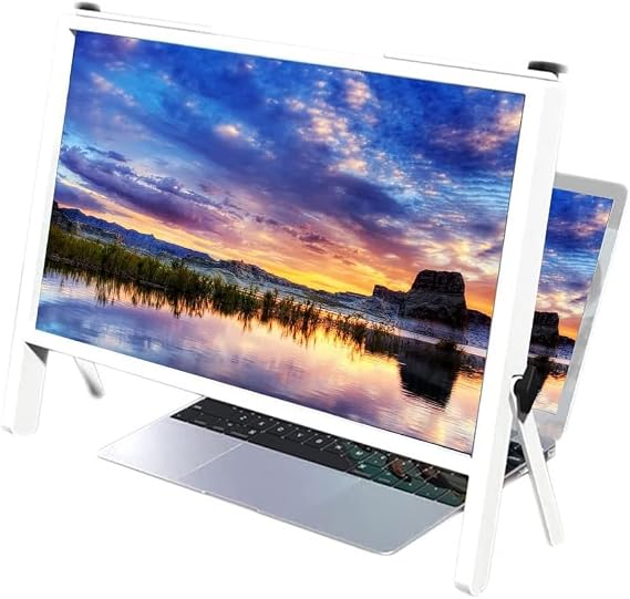 Computer Screen Magnifier for Laptop, Computer Screen Magnifier for Laptop Foldable Portable Screen Magnifying Glass 22-Inch Laptop Screen Magnifying Glass, Compatible with Laptops, Ipads, Mobile Phon
