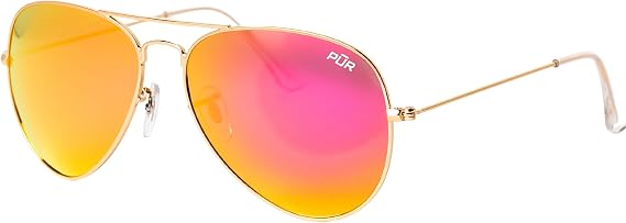 Aviator Sunglasses For Men Women Polarized Lens With 100% UV400 Protection Glasses Metal Frame Classic Mirror Style Aviators