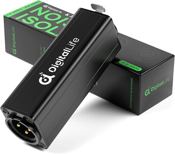 HumBlock XLR, Single-Channel XLR Audio Ground Loop Noise Isolator | Hum Eliminator - Passive, XLR-A600, M/F, 1-Pack (Not Compatible with P24/P48 Powered Microphones)