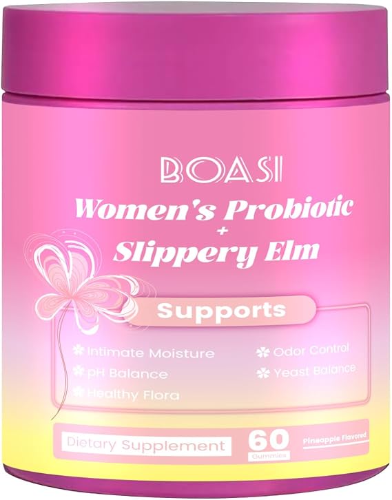 Women's Probiotics Slippery Elm Gummies,Her Juicy PH Balance,Vaginal Feminine Probiotics Pineapple Gummies,Digestive,Immune Health