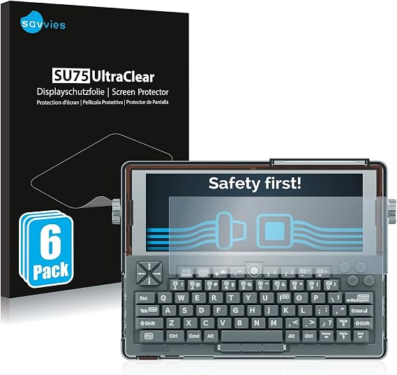 6X Savvies Ultra-Clear Screen Protector for ClockworkPi DevTerm, accurately Fitting - Simple Assembly - Residue-Free Removal
