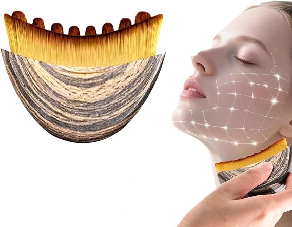 Upgrade Lymphatic Contour Face Brush,Lymphatic Drainage Brush,Dry Lymphatic Drainage Massager,Ergonomically Designed to Fit The Skin Precisely