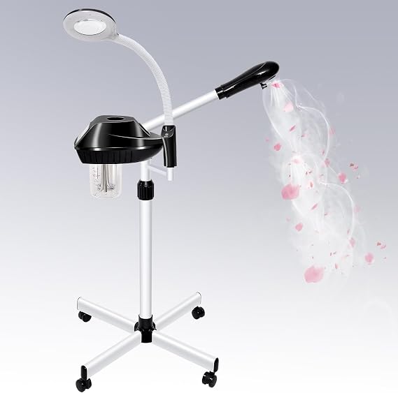 2 in 1 Professional Facial Steamer with 5X Magnifying Lamp