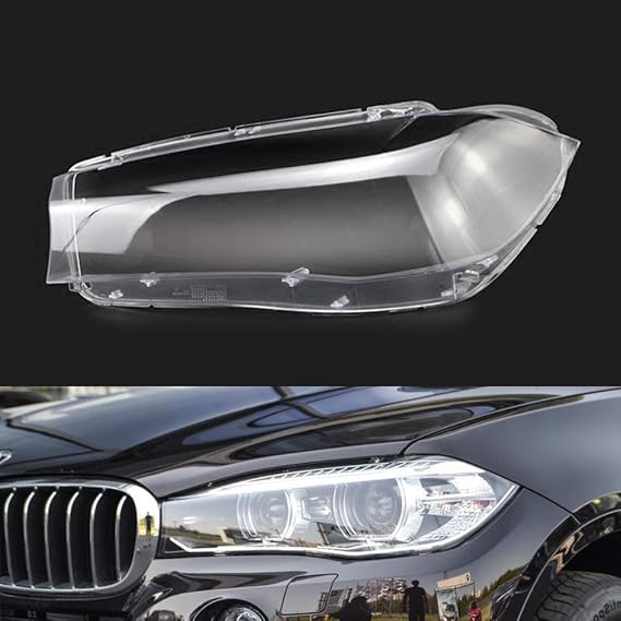 Car Headlight Cover Replacement for BMW X5 F15/ X6 F16 2014 2015 2016 2017 Headlamp Clear Lens Auto Shell Cover (Driver Side)