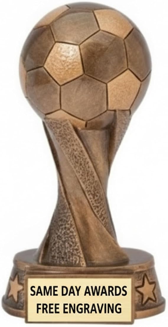 Spiral Soccer Trophy | Free Engraving, For Soccer Teams, League Champions & Tournament Winners, MVP Players Recognition, End of Season Award