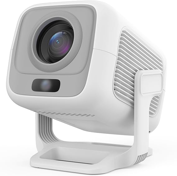 Mini Projector with WIFI 6 and Bluetooth, Native 1080P HD Supports 4K, Portable Projector with Auto Keystone, Movie Projector for Laptop, PC, Smartphone.