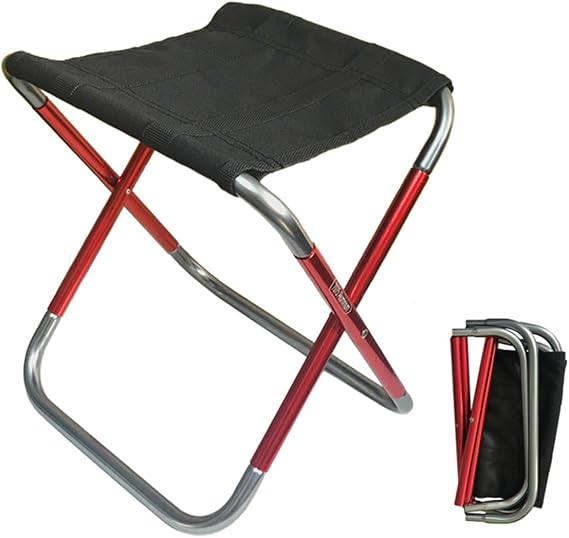 Folding Camping Stool - Mini Outdoor Folding Chair - Portable Seat - Lightweight - for Fishing, Camping, Travel, Hiking, Beach, BBQ (Medium)